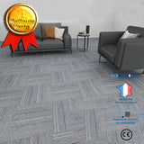 TD® Bureau immeuble de bureaux société salle de billard pvc bas carré plein de tapis simple 8 pièces