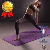 TD® Tapis Yoga -Tapis De Sport Fitness a La Maison -Tapis de Pilates,Poids léger,Antidérapant 183 * 61 * 0,6 cm violet foncé