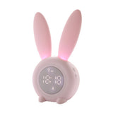 TD® Moe lapin lumière de nuit chronomètre en silicone induction petit réveil son horloge de chronométrage veilleuse