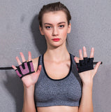 Gants de sport fitness gants demi-doigts antidérapants haltères gants de sport gants d'haltérophilie gants yoga quatre doigts