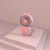 INN® Ventilateur portable de poche mini de bureau petit ventilateur portable avec support de charge USB rose