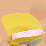TD® Sac de rangement portable de voyage étudiant sac physiologique grande capacité sac de rouge à lèvres porte-monnaie cuir jaune
