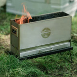 TD® Grille de barbecue en acier inoxydable pour camping en plein air Grille à charbon de bois Grille multifonctionnelle pliante port