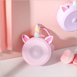 TD® Haut-parleur Bluetooth étanche de dessin animé lecteur de musique sans fil portable，Haut-parleur bluetooth mignon，Couleur: rose