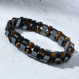 Bracelet Homme Noir Pierre Oeil de Tigre Perles Bracelet Bracelet Bijoux Vacances Anniversaire Cadeau Pour Petit ami, Pour le