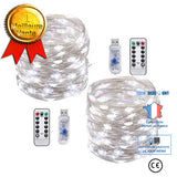 TD® Guirlande lumineuse led usb, [2 pack]20m 200LED fil d'argent avec Télécommande , 8 Modes (blanc froid).