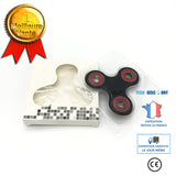 TD® Fidget Spinner Toy / Hand Spinner Jouet / Tri-Spinner / Jouet Anti stress et Anxiété/ Bicolore Noir et  Rouge