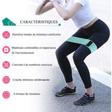 ceinture tension intérieure yoga cloisonnée ceinture élastique, antidérapante unisexe ceinture de sport d'intérieur, tenue 4p