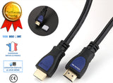 TD® Câble HDMI haut débit compatible éthernet vision 3D professionnel retour audio télévision grand écran haute vitesse resistant