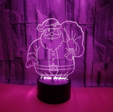 TD® Lampe de bureau veilleuse 3D de Noël rougeoyante 7 couleurs cadeaux de Noël du père Noël KIT QUINCAILLERIE MEUBLE_bb1087
