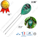 TD® testeur de terre de jardin humidité acidité humidimètre PH terre 3 en 1 sonde extérieur plantes analyse sol sans source alimenta