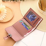 TD® Porte-Monnaie Cuir PU Couleur Marron Terracotta /Femmes Portefeuille Porte-Cartes Sac à Main Multi-Rangements Multi-Poches