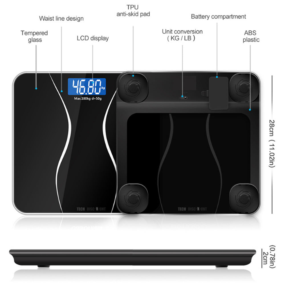 TD® Balance électronique de haute précision Pèse personne de corps humain santé Sport matériel pour connaitre son poids rapide solid