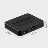 TD® Répartiteur HDMI  1 entrée 2 sorties   HD 4k  Répartiteur vidéo et audio  Convertisseur 1 in 2 Convient aux projecteurs, DLP, LC