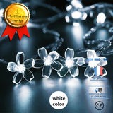TD® guirlande lumineuse led 7 M solaire jardin lumières LED chaîne lumière éclairage extérieur - Modèle: White 5M 20LEDs