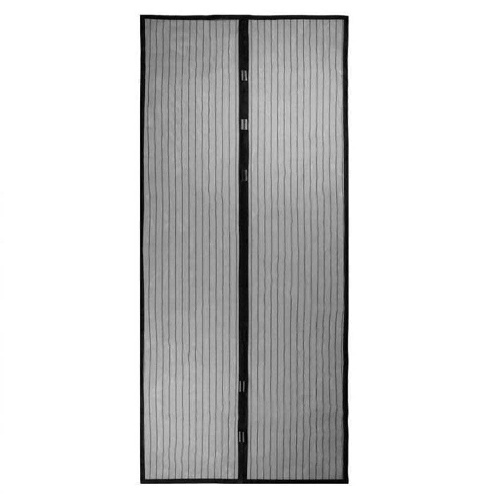 TD® Boucle magnétique noire anti-moustique rideau de porte souple bande non tissée magnétique rideau de porte à fermeture automatiqu