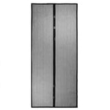 TD® Boucle magnétique noire anti-moustique rideau de porte souple bande non tissée magnétique rideau de porte à fermeture automatiqu