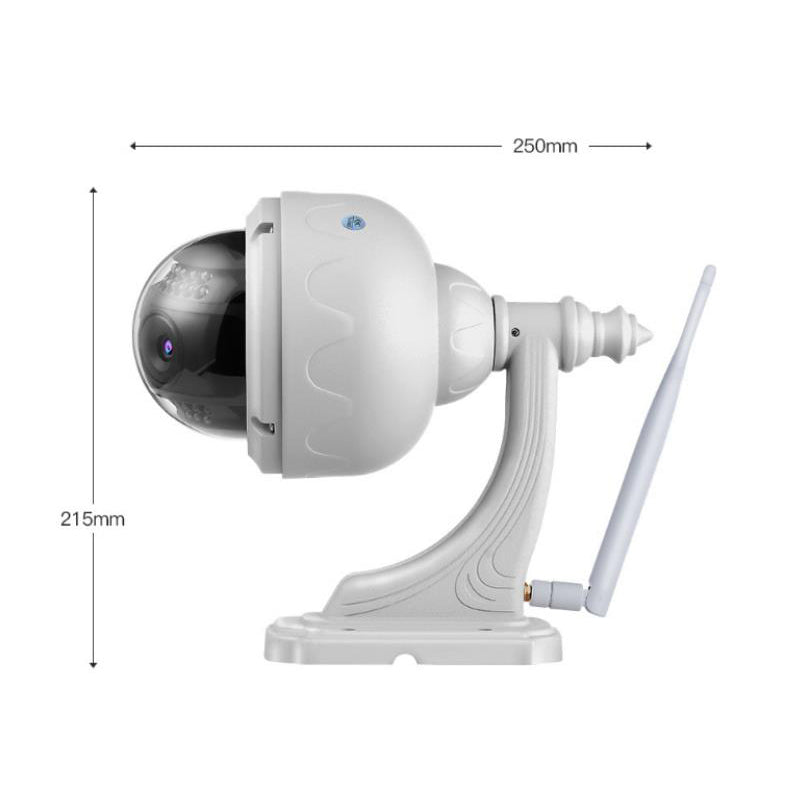 TD® Caméra panoramique sans fil à 360 degrés WiFi à domicile Vision nocturne à distance extérieure avec téléphone portable HD