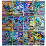 TD® 200 cartes Flash anglaises Pokemon Ensemble complet de cartes de jeu Personnages de dessins animés Cartes de jouets en plastique