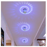 TD® Applique Murale moderne/ Lampe en spirale créative ronde 1w 3w / Décoration Créative / Eclairage / Salons Chambres hôtels Halls