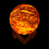 Luminaire décoratif planète en feu fire planet décoration intérieur lumière LED batterie élevée économie d'énergie 7 couleurs