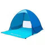 TD® Tente de plage double bleue 1 seconde vitesse automatique ouverte en plein air plage ombre camping camping