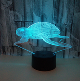 TD® Tortue 3D veilleuse 3D lumière colorée tactile 3D LED lumière visuelle