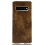 TD® Samsung Galaxy S10 coque de téléphone motif litchi rétro coque de téléphone coque de protection en cuir coque de téléphone