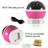 TD®  LED Rotatif Dream Starry Sky Lampe USB Starry Sky Projecteur Lampe Chambre 3D Night Light Starry Projecteur