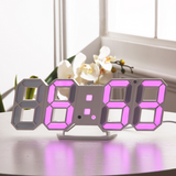 TD® Horloge murale LED 3D Design moderne Horloge de montre numérique | Réveil | Veilleuse | Horloge stéréo numérique créative|violet