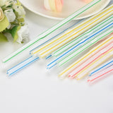 TD® Set accessoire cuisine 100 pièces colorés séparément papier emballé thé au lait long flexible pailles à boire