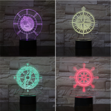 TD® Décoratif USB Symbol 7 Couleurs Télécommande Illusion Optique Veilleuse 3D Visualisation Tableau Lampes De Bureau 3D Glo JM90780