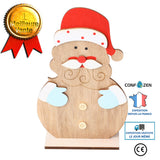 Ornements de décoration en bois de Noël Ornements peints créatifs de Noël Décorations de Noël pour les personnes âgées Contra