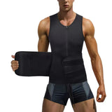 TD® Hommes néoprène corps façonnage ceinture sweatwear Fitness course sport Yoga vêtements sueur minceur taille gilet taille L