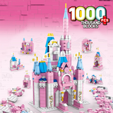 TD® Château Modèle Blocs de Construction TD®1000+ Particule Rose Maison Ornement Jouets