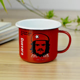 TD® Tasse avec motif Guevara rouge pour le café révolution émail tasse personnalisée créative dessin lutte mug café adulte bureau