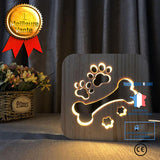 TD®  Lampe de bureau créative Veilleuse 3D Lumière LED - jaune