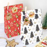 Ensemble de sacs en papier de Noël sac cadeau calendrier de l'avent numérique sac d'emballage de bonbons sac cadeau 24 ensemb
