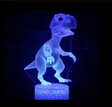 TD® QN LEEGOAL Dinosaure-Veilleuse télécommande 3D horloge électronique Lampe de nuite Creative avec Lumières colorées @4