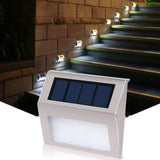 TD® Applique solaire en acier inoxydable cour jardin lampe à LED paysage applique allée garde-corps lampe éclairage automatique