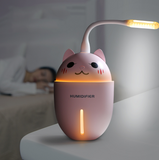 TD® humidificateur d'air froid bébé chambre 320 ml sans fil à ultrasons brume éclairage brouillard veilleuse LED maison rose