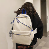 TD® Sac à dos lycée collège simple sac à dos pour ordinateur de campus universitaire de grande capacité en nylon hydrofuge scolaire