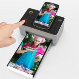 TD® Imprimante photo pour téléphone portable wifi sans fil portable maison mini imprimante photo couleur 6 pouces