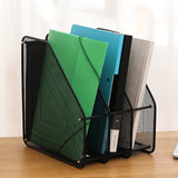 Support de fichiers Support de fichiers de stockage de bureau en maille de fer en métal Boîte de rangement de bureau noire si