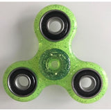 TD® Fidget Spinner Toy /Hand Spinner/Tri-Spinner Roulement en Acier Haute Vitesse/ Jouet Anti stress et Anxiété.Vert à Paillettes