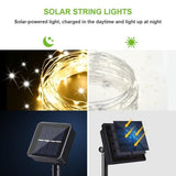 TD® guirlande lumineuse solaire 20m Extérieur, Jardin, Terrasse, Mariage et Fête de Noël Accessoire Eclairage Exterieur
