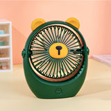 TD® Marée créative cool ours 6 pouces ventilateur de bureau usb charge maison dessin animé bureau grand vent ventilateur
