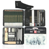 TD® 70 pièces de crayons à croquis, coffret en fer, ensemble d'outils de croquis pour débutants, fournitures de peinture d'art étudi
