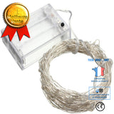 TD® Guirlande lumineuse Led avec fil de cuivre à piles 3AA petite guirlande lumineuse colo - Modèle: Warm White 5M 50LED  - MILEDCA1