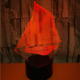 TD® Nouveau Voile 3D Lumière De Nuit Usb Alimenté Tactile Coloré Led Lumière Visuelle Cadeau 3D Usb Petite Lampe De Table